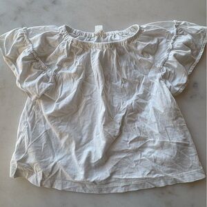 Crewcuts White Ruffled Top